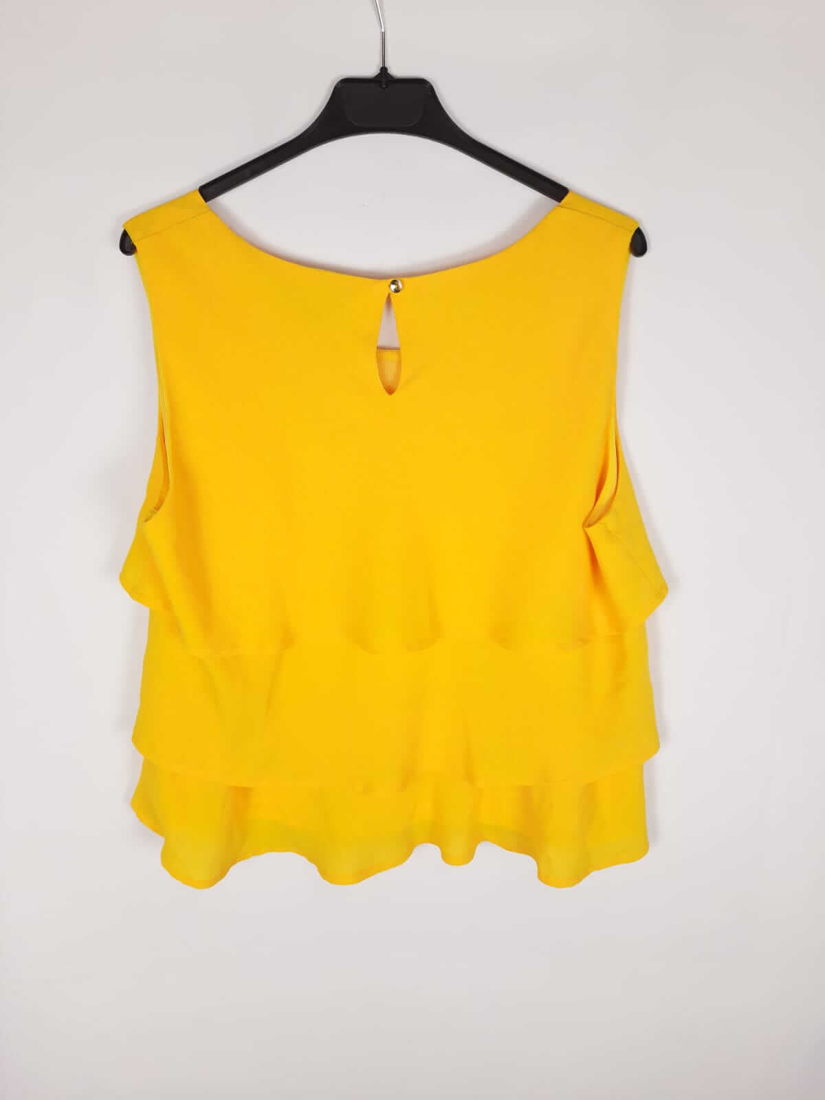FESTA. Yellow ruffled top, size 44