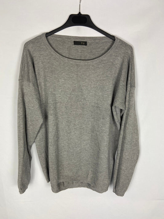 YOU. Grey star sweater T. s