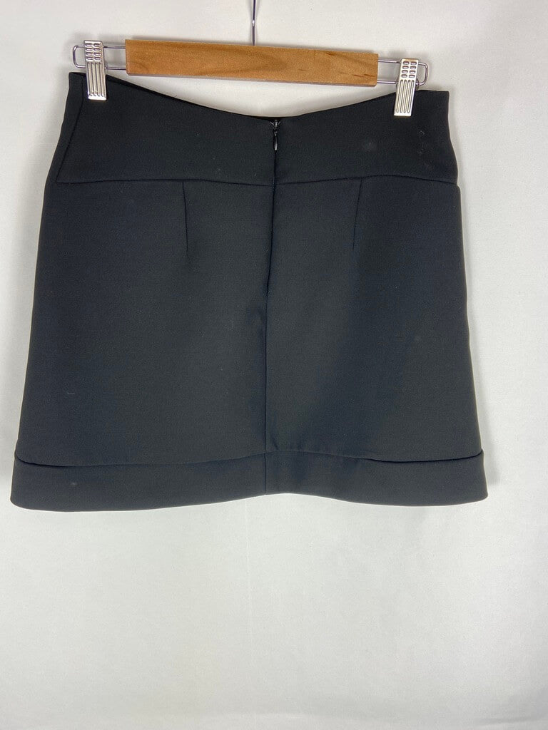 ZARA. Black Ts short skirt