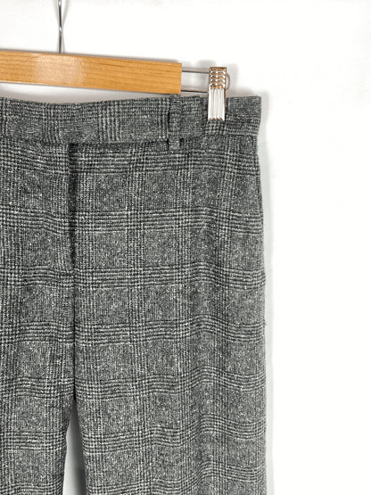 ZARA. Pantalon de cuadros gris T.s