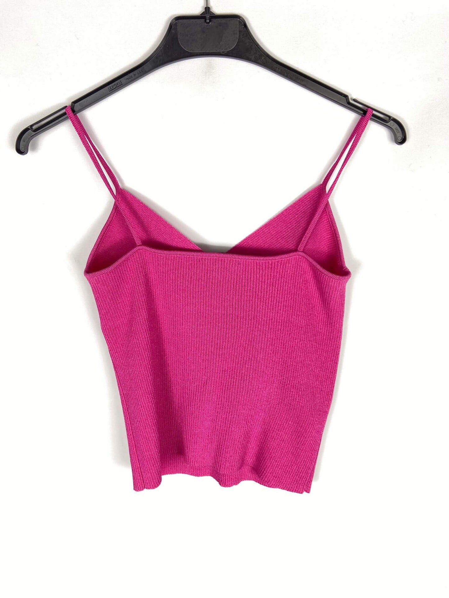 PEDRO DEL HIERRO. Top rosa canale elastico T.s