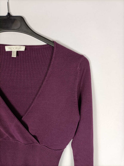 KOOKAI. Top morado T.s