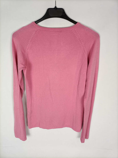 SUD EXPRESS. Pink button-down cardigan Tm