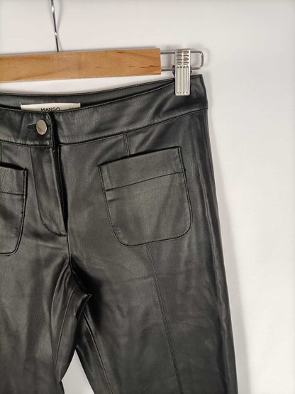 MANGO. Faux leather trousers size 34