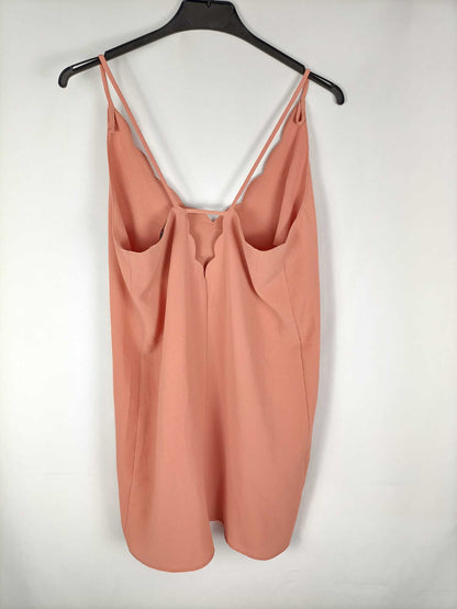 MANGO. Vestido rosa nude corto tirantes T.s
