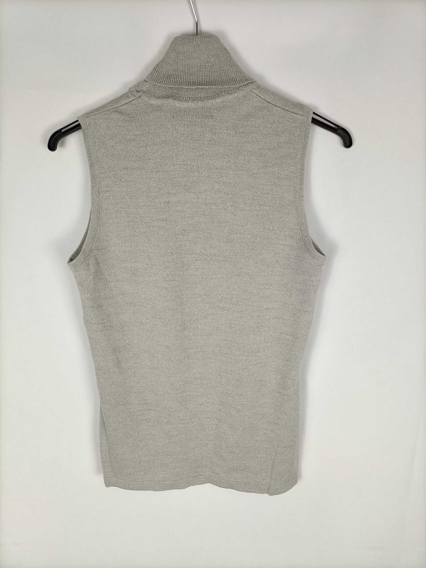 DENLLO. Grey vest with glitter accents T. m