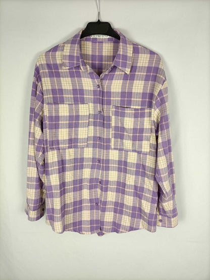 LA PERCHA. Camisa cuadros morados T. s/m