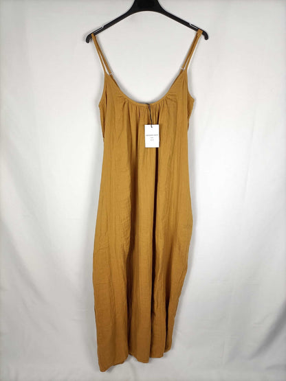 HOD. Vestido largo mostaza tirantes T.38