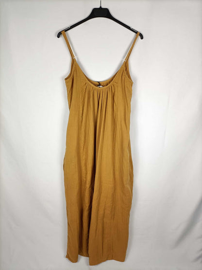 HOD. Vestido largo mostaza tirantes T.38