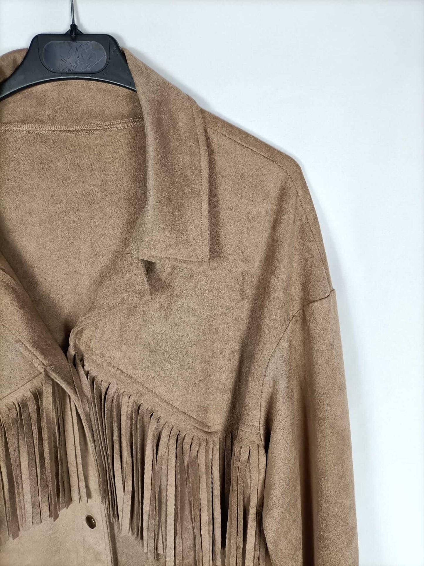 OTHERS. Brown fringed suede jacket M/L
