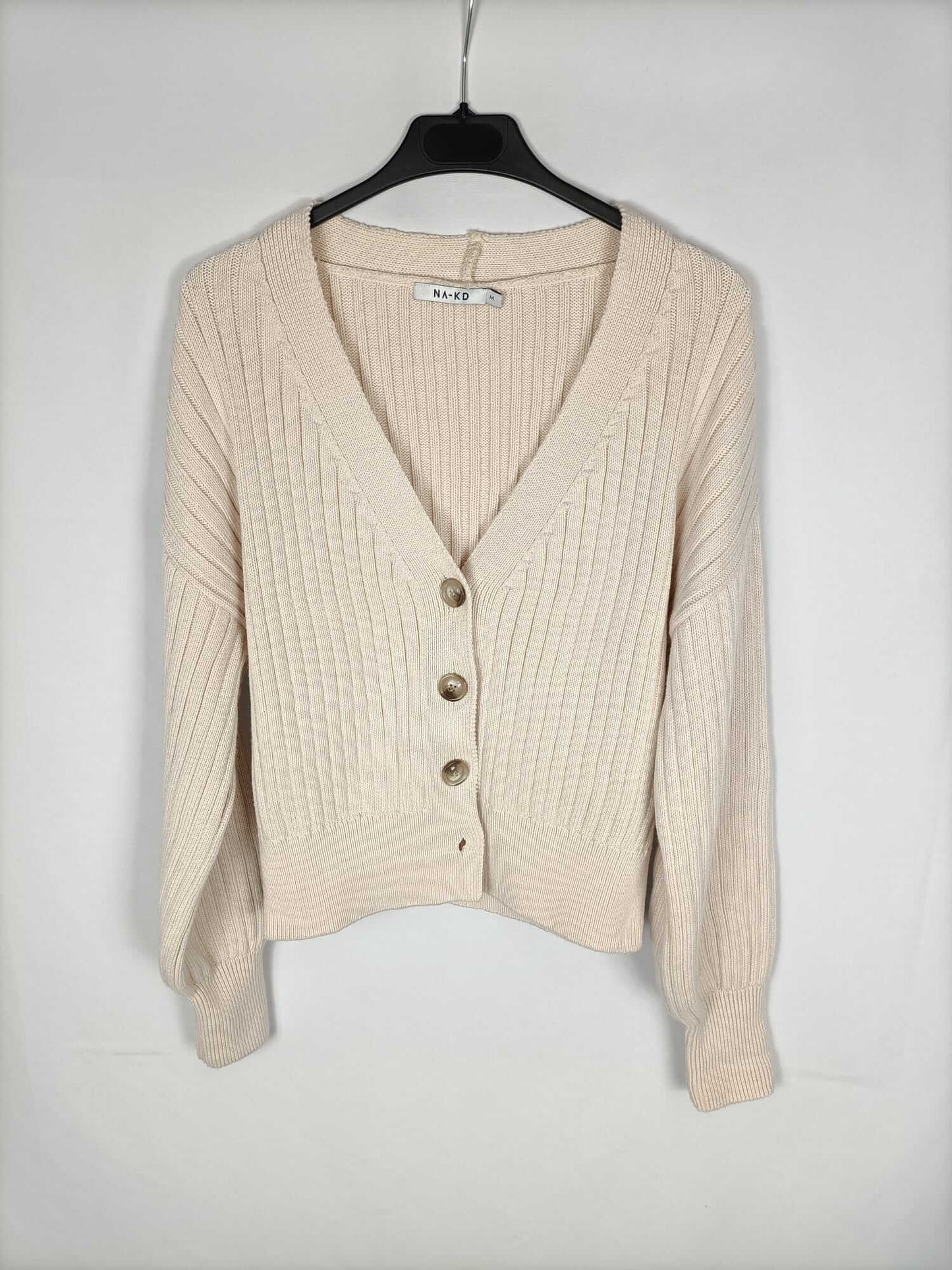 NA-KD- Rebeca beige canalé T.m