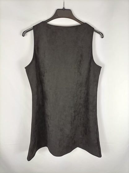 RENATTA&GO.Vestido negro antelina T.s/m