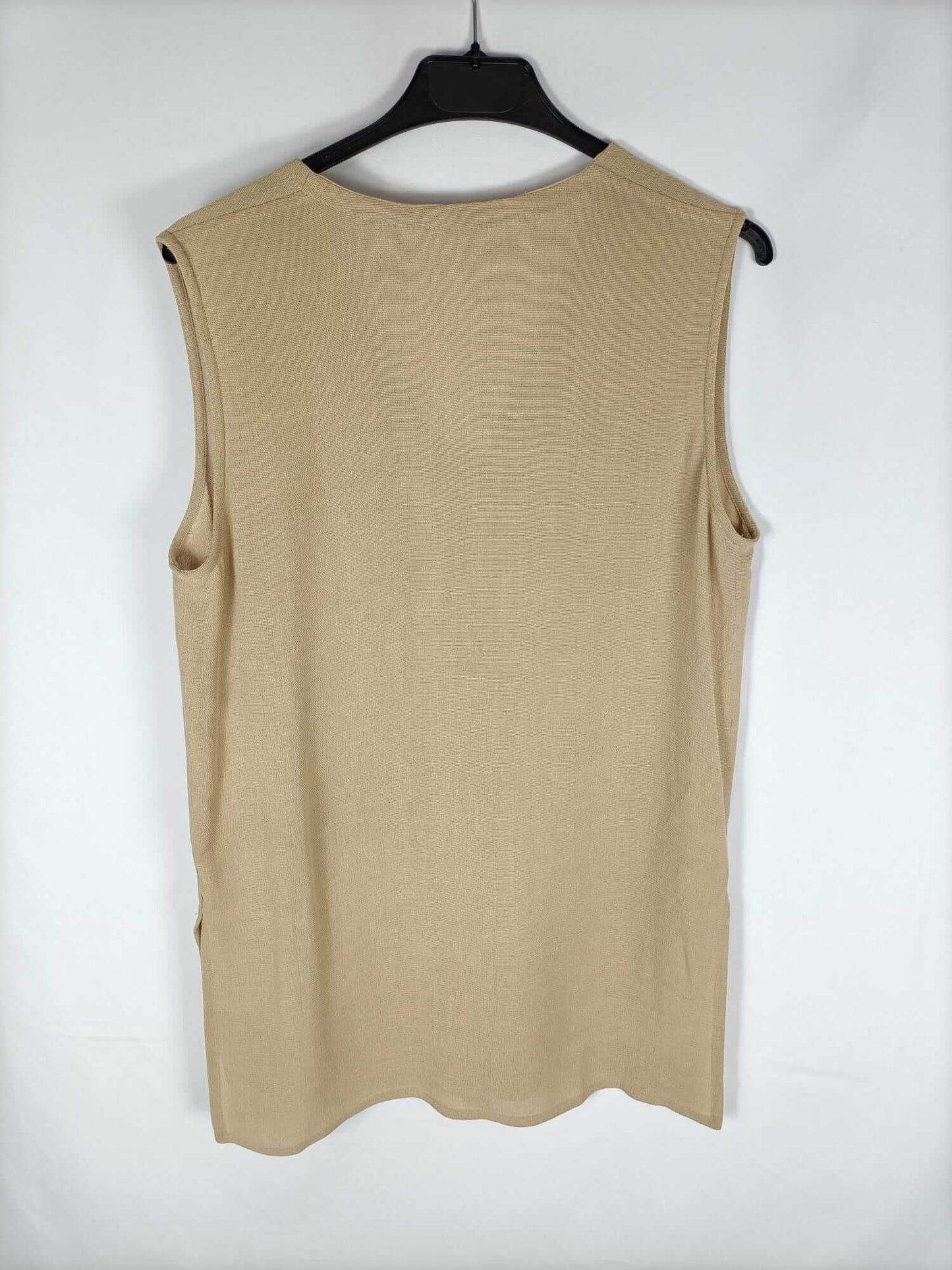 OTRAS. Chaleco camel fluido T.m/l