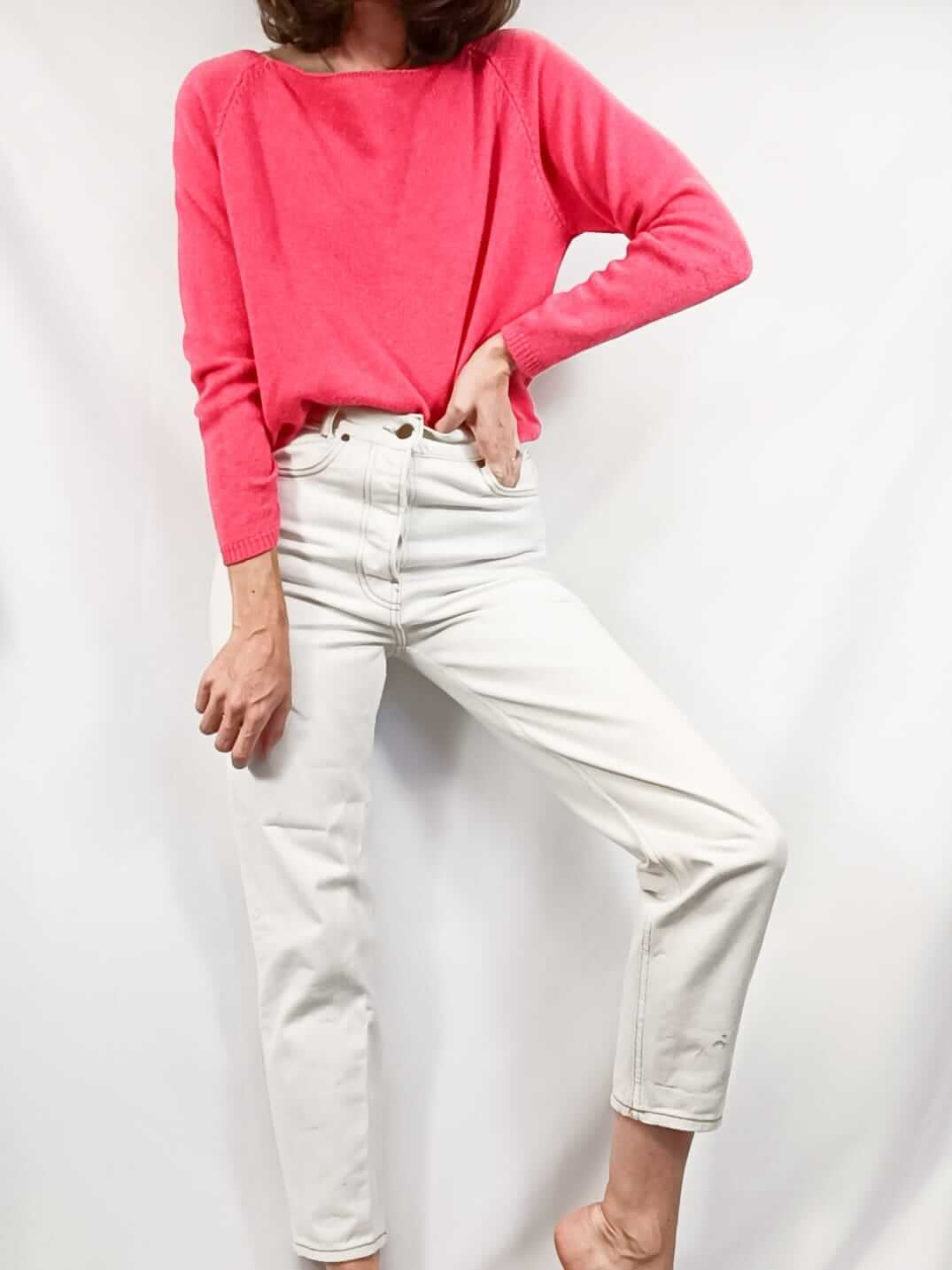 OTHERS. Pink buttoned Ts sweater