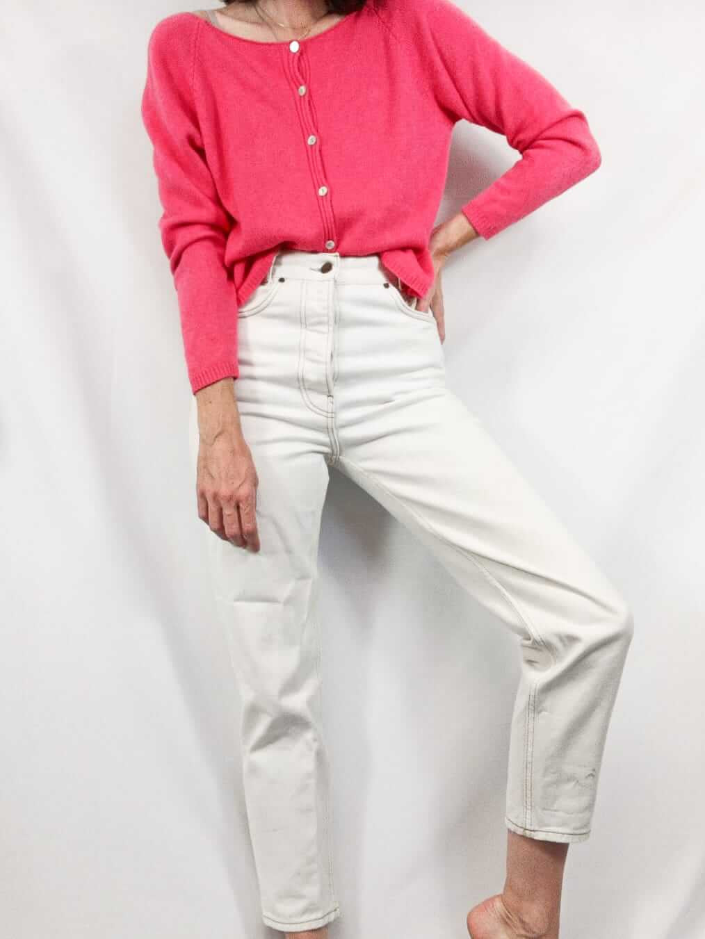 OTHERS. Pink buttoned Ts sweater