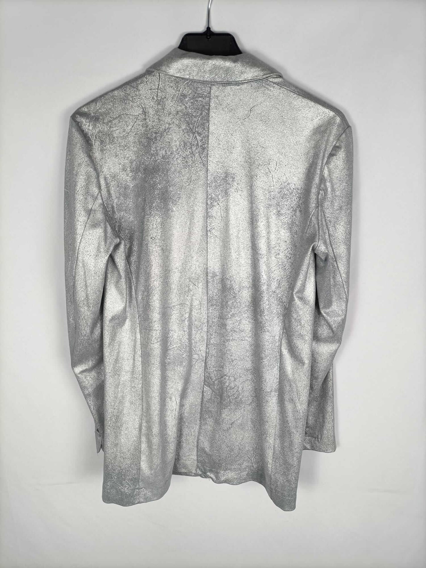 ZARA.Blazer plateada efecto encerado T.xs