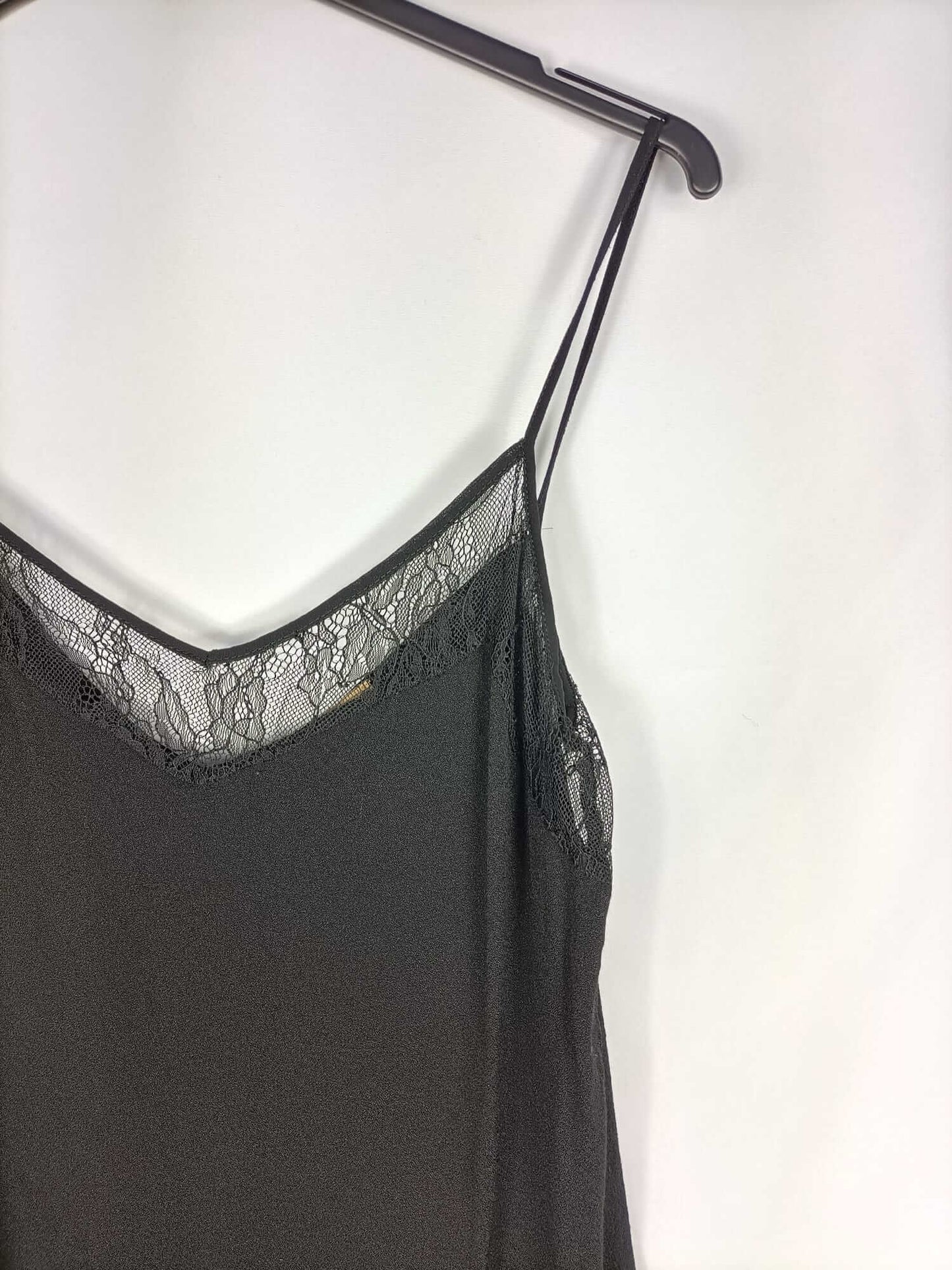 ZARA.Top lencero negro T.s