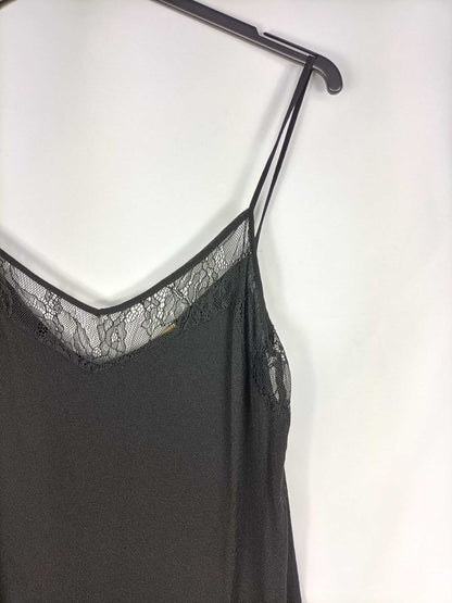 ZARA.Top lencero negro T.s