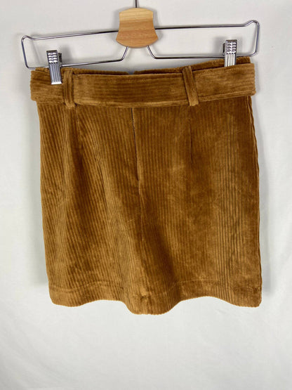 MANGO.Falda recta pana T.xs