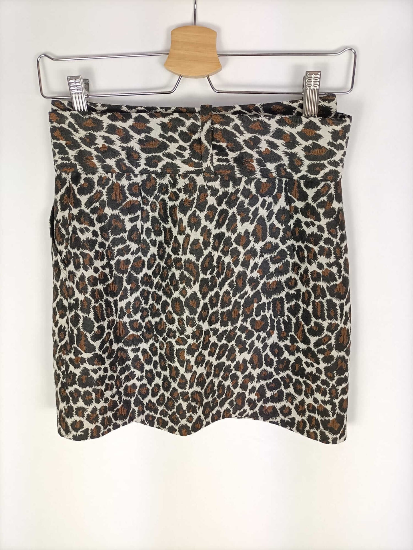 TOPSHOP.Falda recta animal print T.34