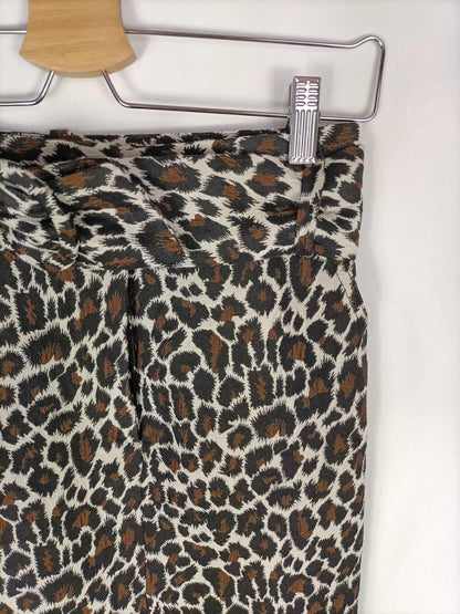 TOPSHOP.Falda recta animal print T.34