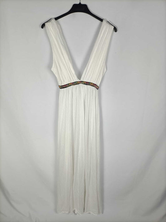 OTRAS.Vestido largo blanco T.s
