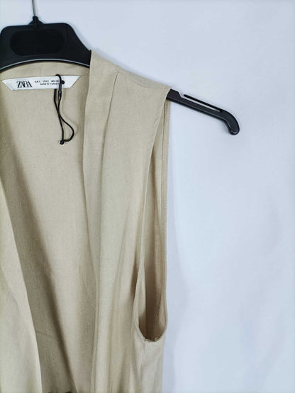 ZARA. Beige crossover top Ts