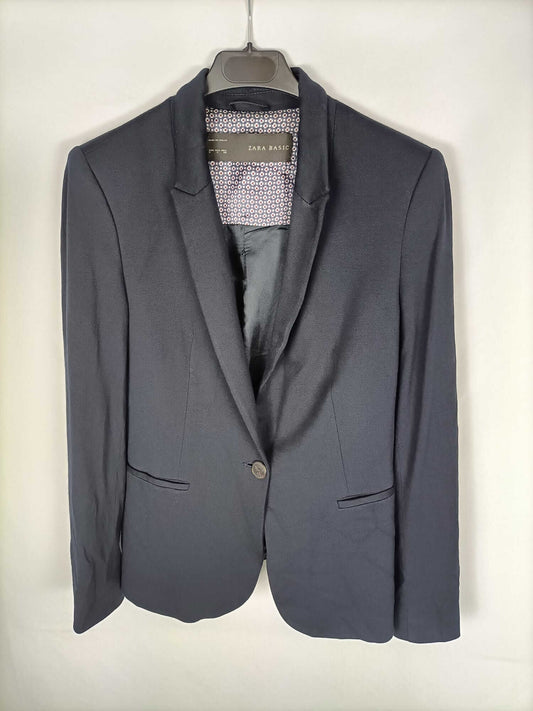 ZARA. Blazer azul marino T. s