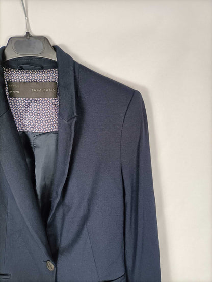 ZARA. Blazer azul marino T. s