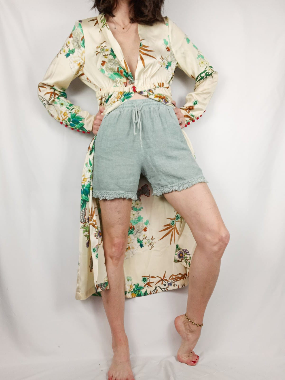 OTRAS.Shorts verde agua T.s/m