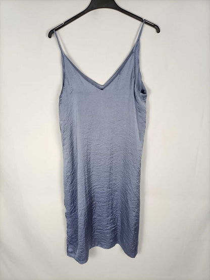 OYSHO.Vestido midi lencero T.s