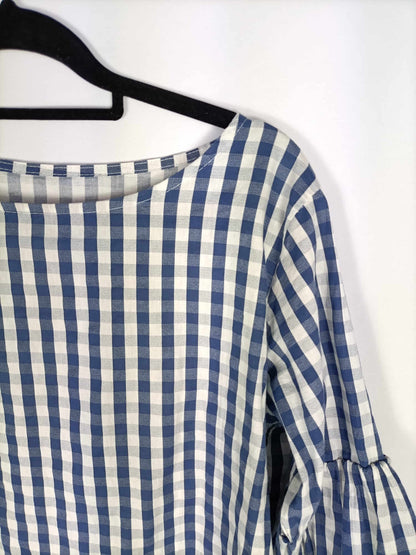 OTRAS. Blusa cuadros azul y blanca T.s/m