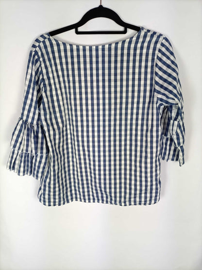 OTRAS. Blusa cuadros azul y blanca T.s/m