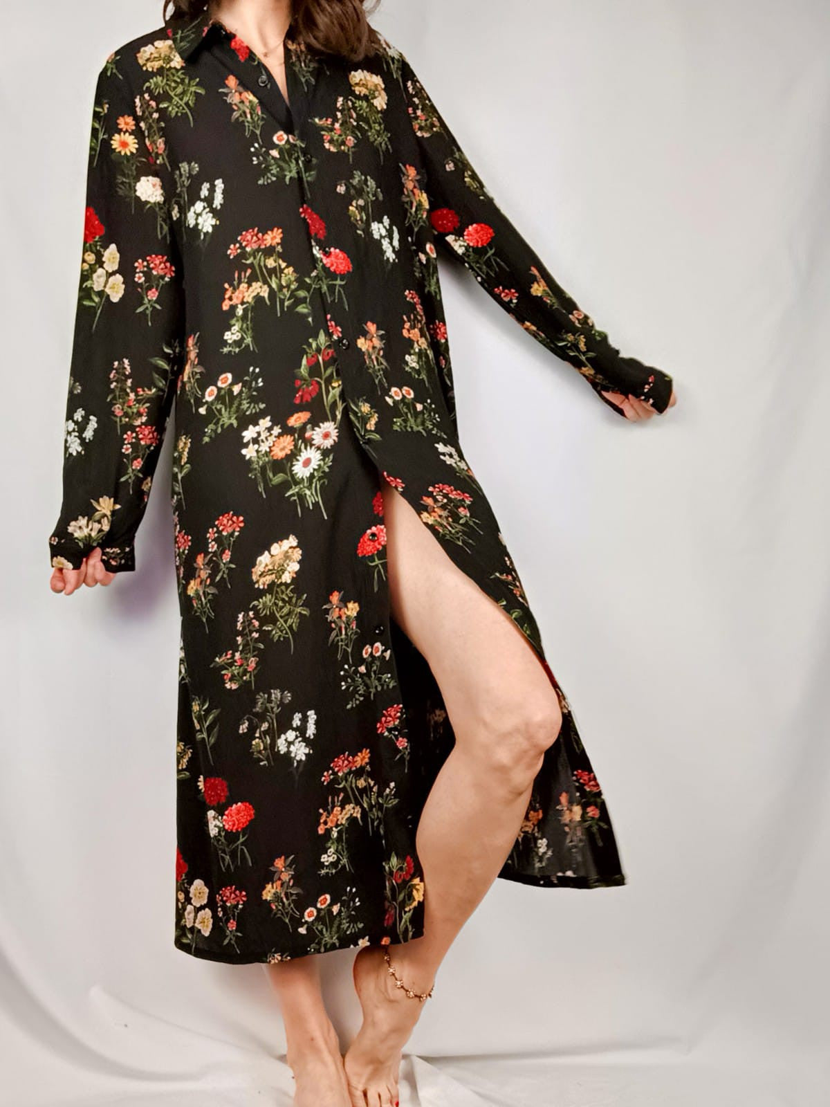 MULAYA. Floral Ts Shirt Dress