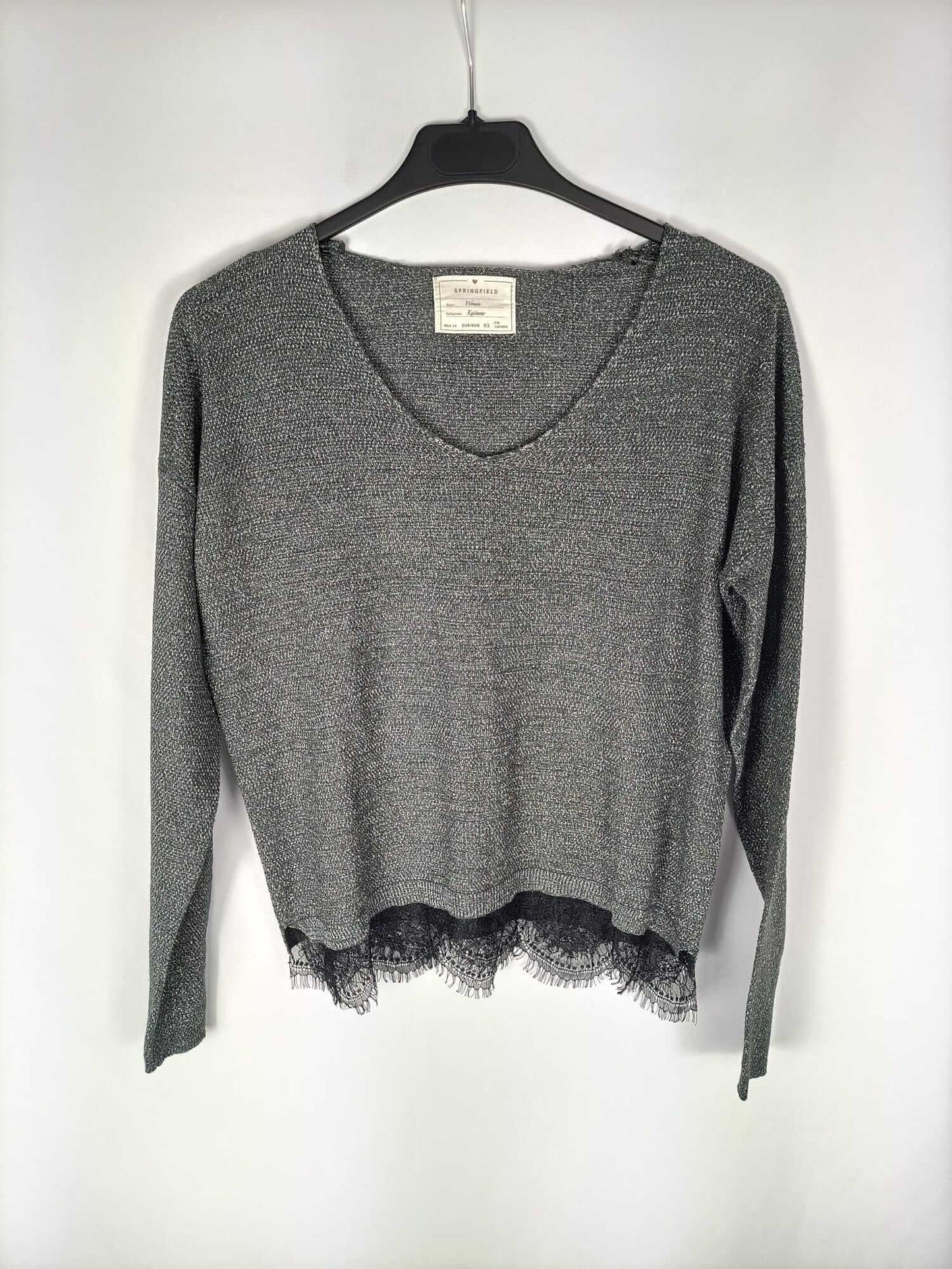SPRINGFIELD. Jersey hilos plateados T.xs