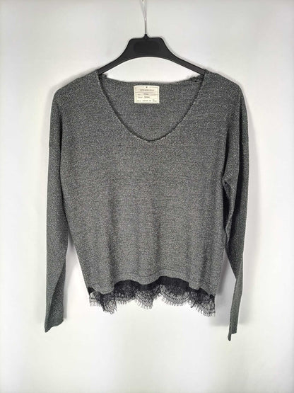 SPRINGFIELD. Jersey hilos plateados T.xs