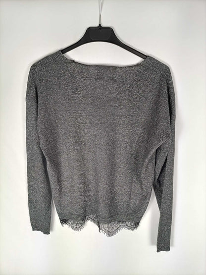 SPRINGFIELD. Jersey hilos plateados T.xs