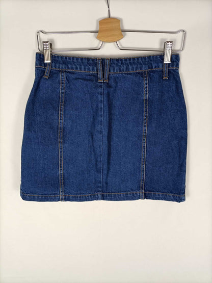 STRADIVARIUS. Falda denim abotonada T.38