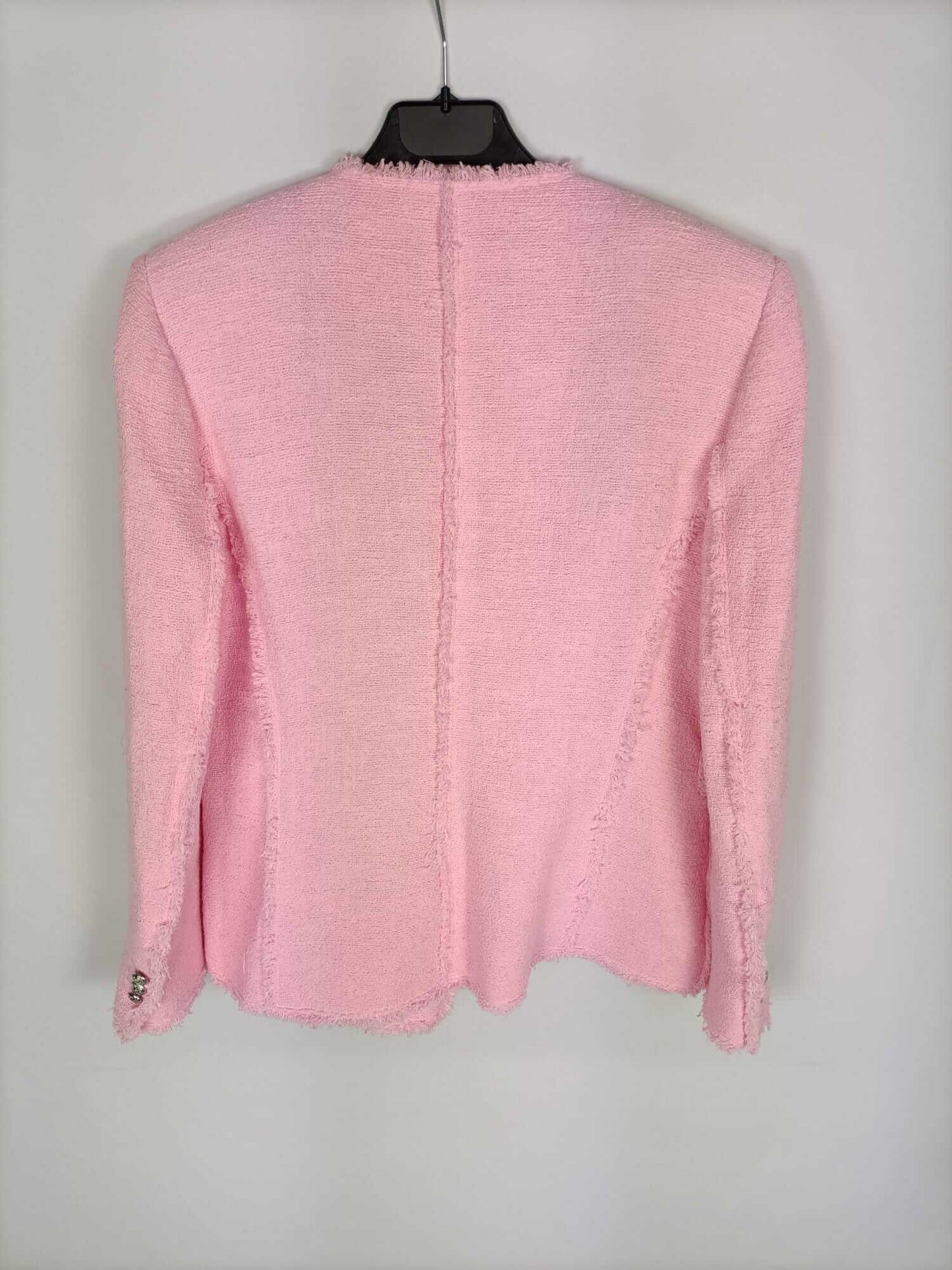 ZARA. Blazer rosa tweed T.s