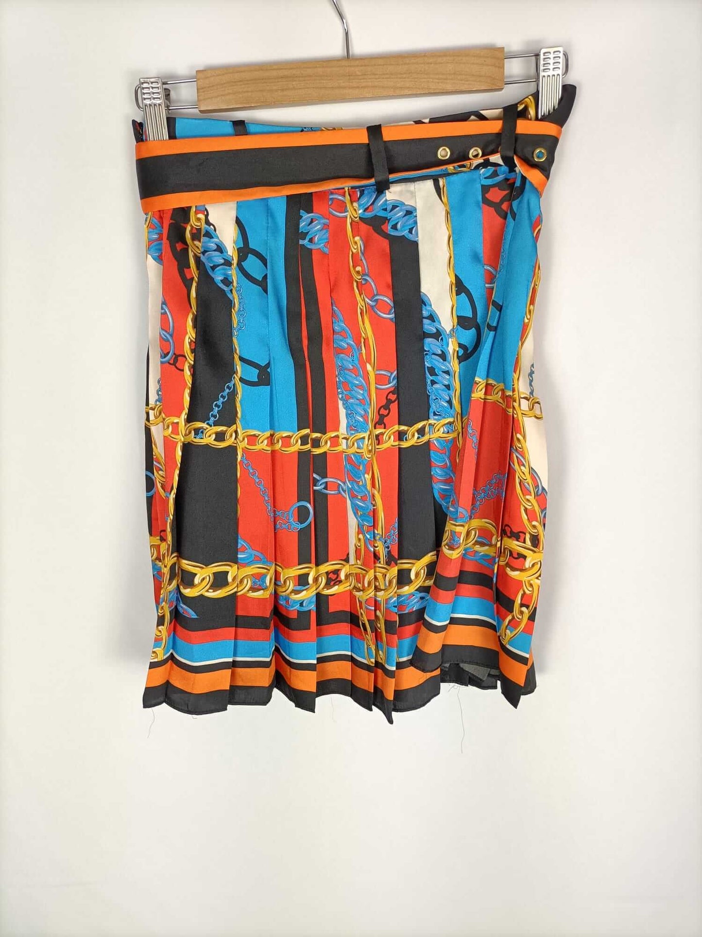 ZARA. Falda mini cadenas T.s