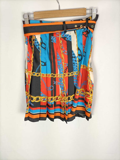 ZARA. Falda mini cadenas T.s