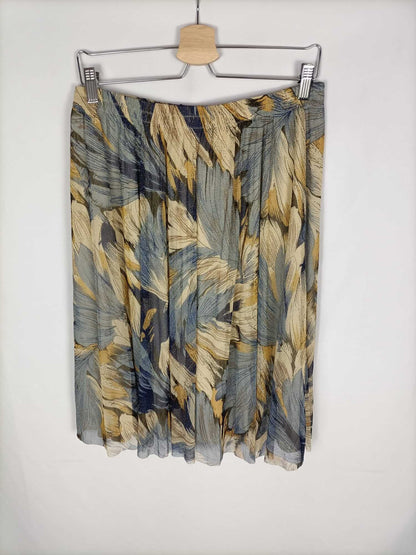 MEISÏE. Falda estampada hilos dorados T.l