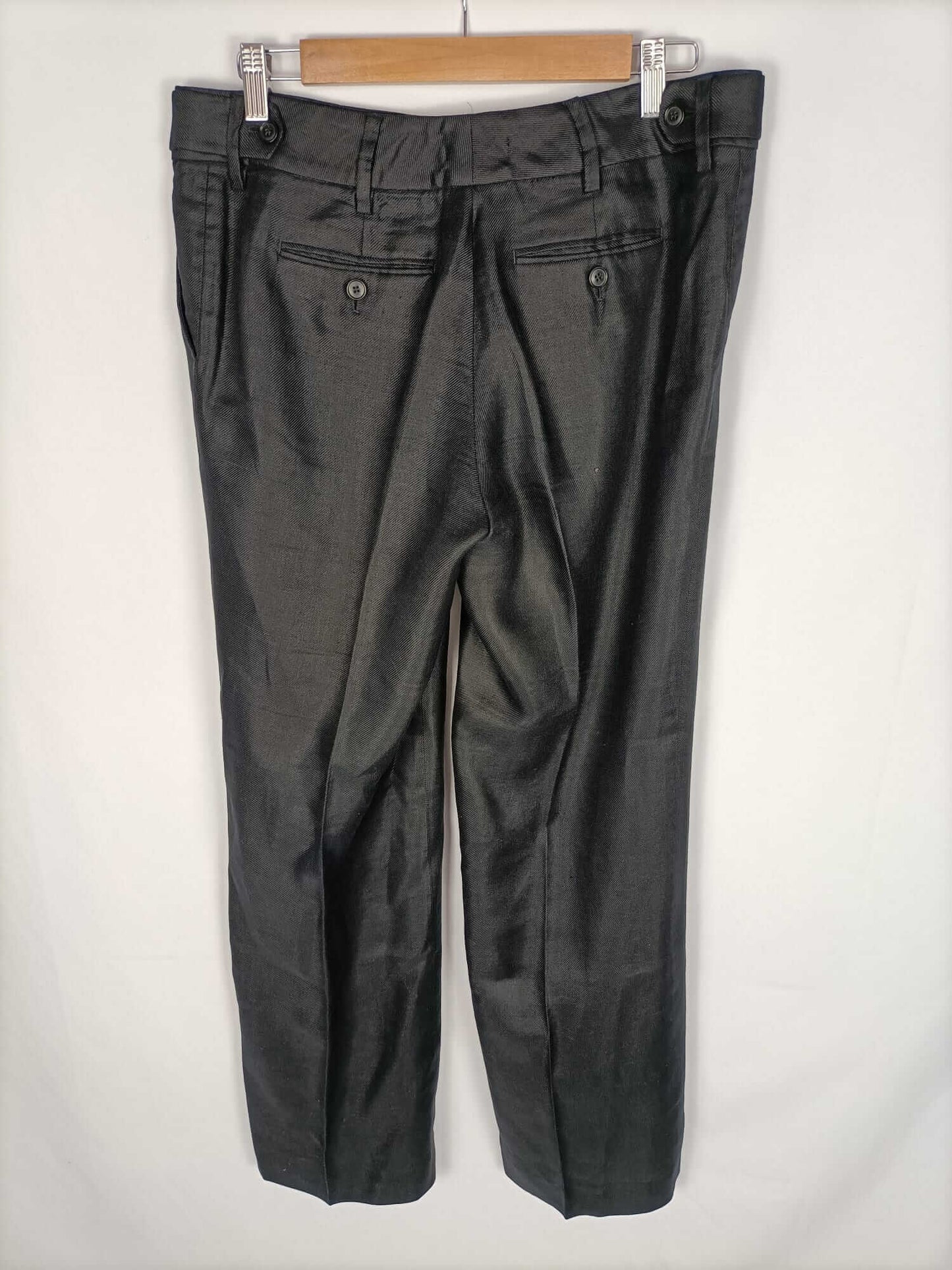 MASSIMO DUTTI. Pantalón de vestir negro T.44