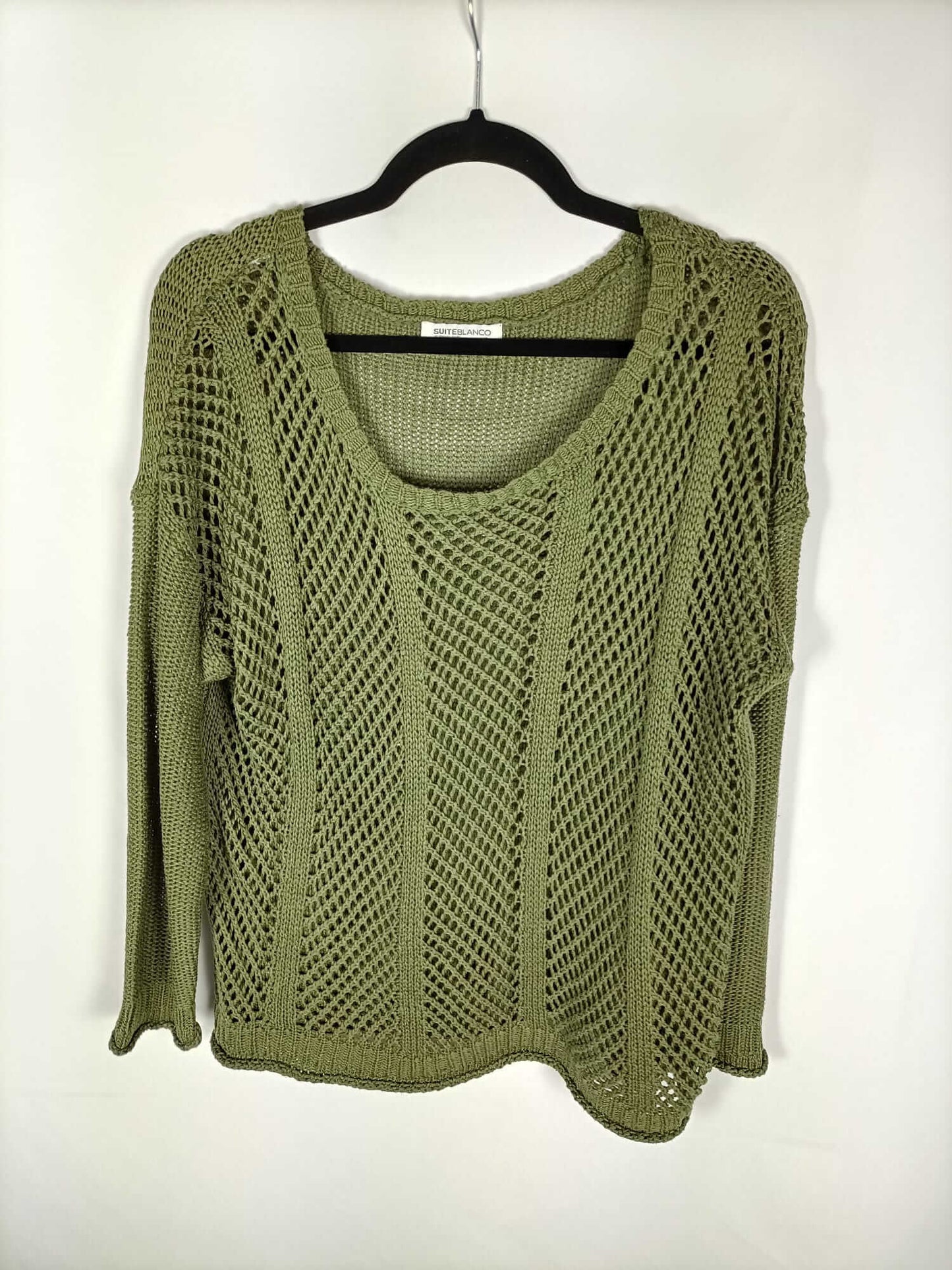 BLANCO. Jersey punto verde T.l