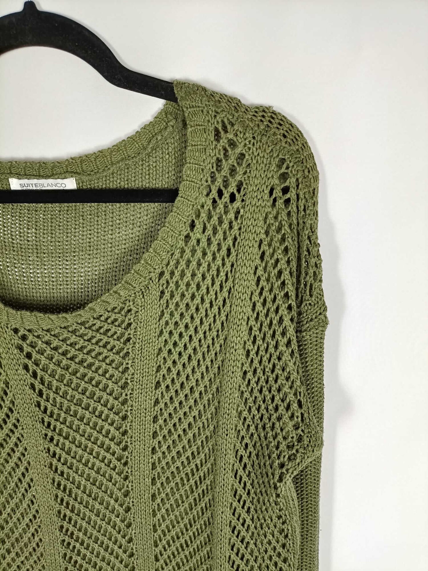 BLANCO. Jersey punto verde T.l