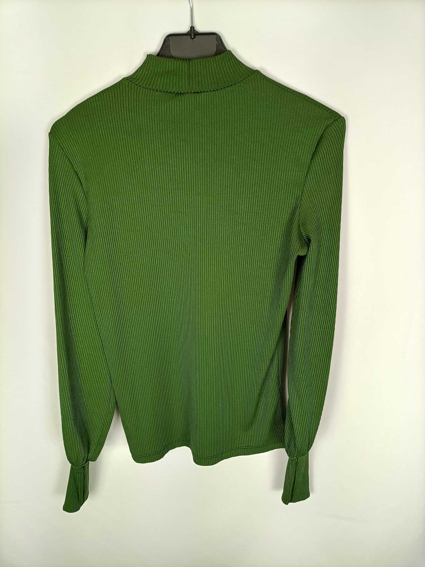 STRADIVARIUS. Top verde canalé T.s