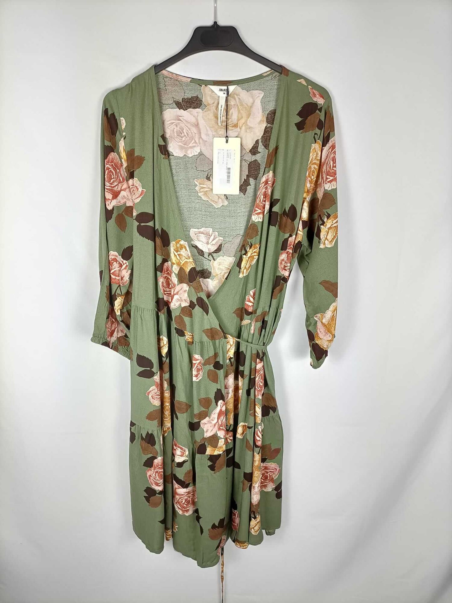 OBJECT. Green floral dress T.38