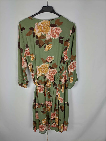 OBJECT. Green floral dress T.38