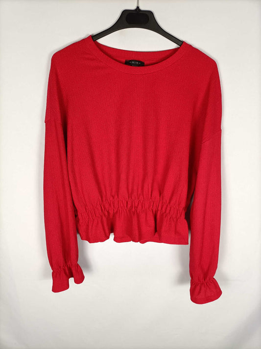 AMISU. Top rojo volante T.m