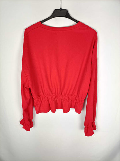 AMISU. Top rojo volante T.m